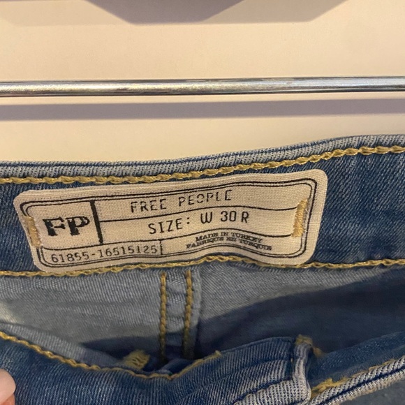 Free People Light Blue Wide Leg Jeans - Picture 3 of 4